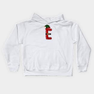 Letter E - Christmas Letter Kids Hoodie